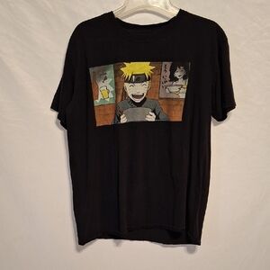 Naruto Shippuden New Adult T-Shirt - Ramen Shop Logo Back Naruto Eating